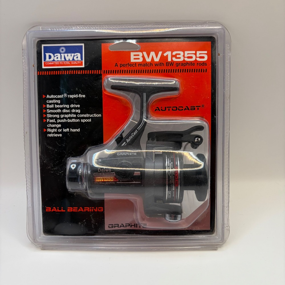 Daiwa BW1355 Autocast Spinning Reel Ball Bearing Graphite Black New NIB